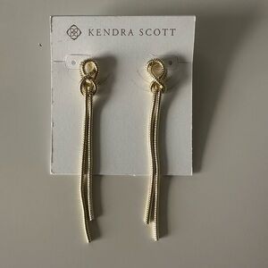 Kendra Scott Gold Knot Dangle Earrings